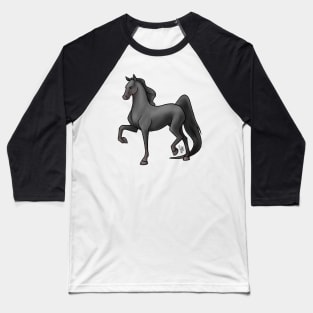 Horse - American Saddlebred - Black Baseball T-Shirt